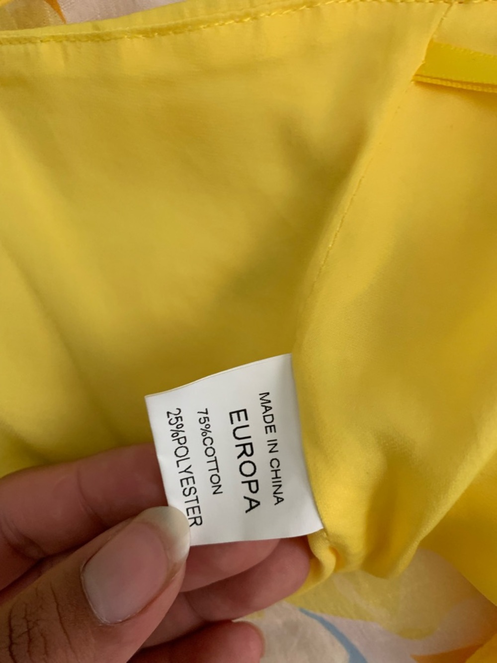 Yellow Floral Linen Blend 2 piece set - Picture 3 of 10